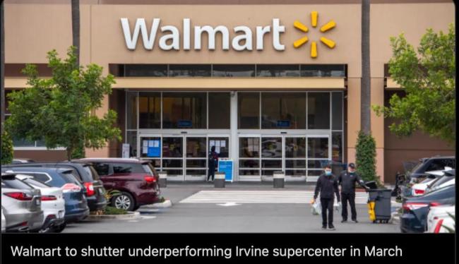 Walmart to shutter underperforming Irvine supercenter in March
