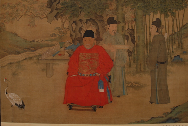 模寫】中國画 石谷王翬絵 清時代 中國古美術（清代- 石濤- 采菊