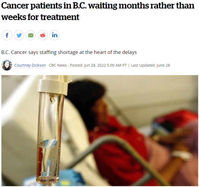 Cancer patients in B.C. waiting months rather than weeks for