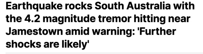 澳洲又地震！上百人有感，“房子在移动”，专家发话！最近，澳洲地震频发…
