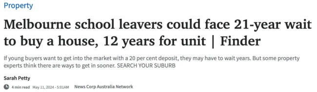 太惨了！墨尔本的年轻人，要攒钱20年才能买房…
